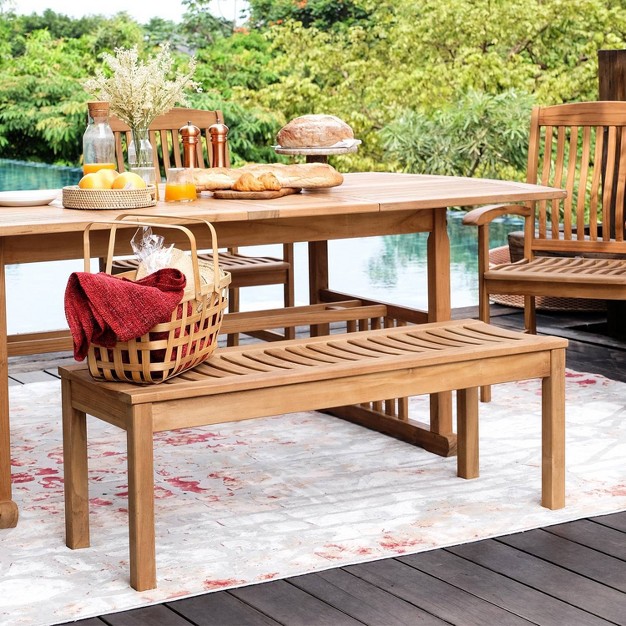 Cambridge Casual 6pc Auburn Teak Outdoor Patio Dining Furniture Set