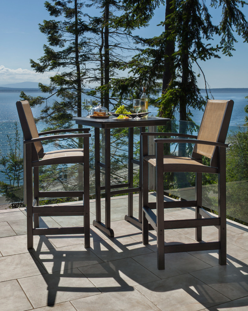 Polywood Coastal 3 Piece Bar Set   Transitional   Outdoor Pub And Bistro Sets   by POLYWOOD  Houzz