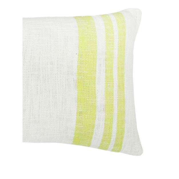 X 22 quot Morgan Citron Yellow Woven Throw Pillow