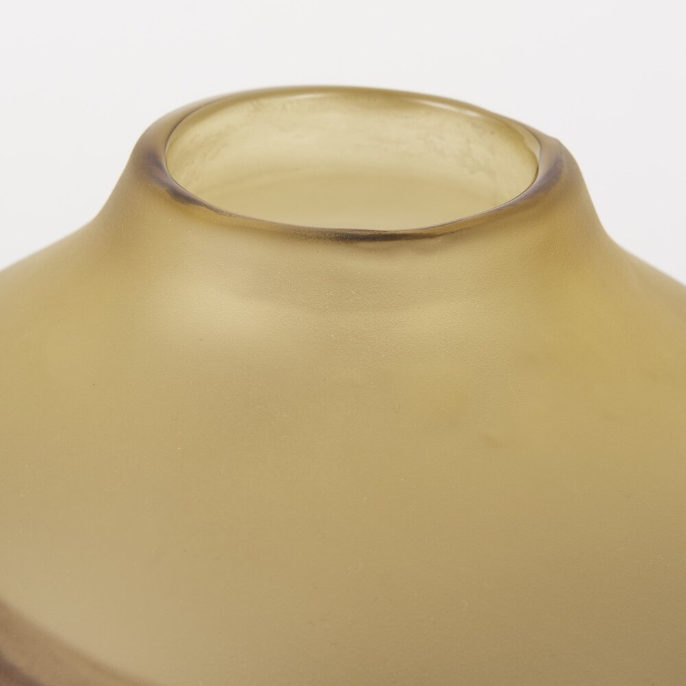 Brown and Beige Smoky Sand Dunes Glass Vase