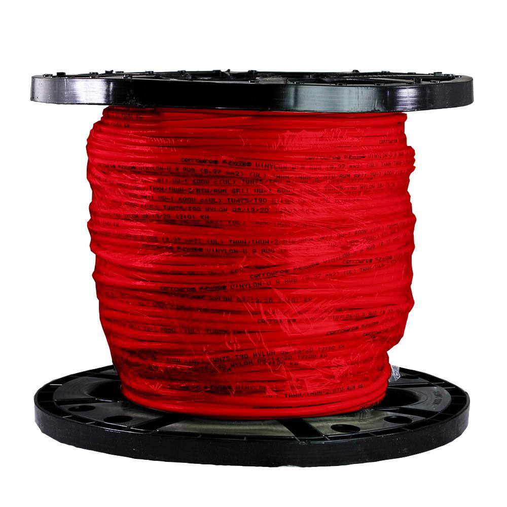 Cerrowire 500 ft. 8 Gauge Red Stranded Copper THHN Wire 112-4003J