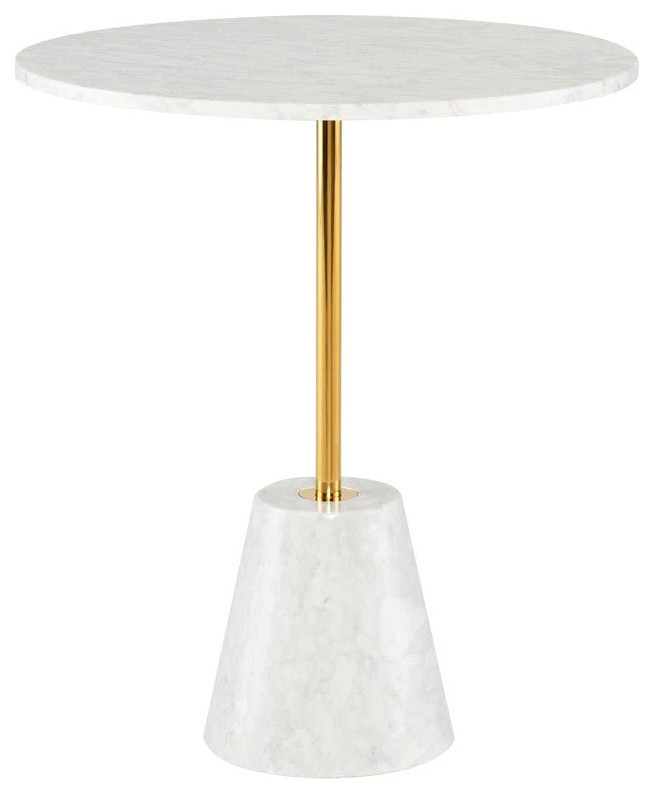 Siena White Marble Side Table   Contemporary   Side Tables And End Tables   by V.S.D Furniture  Houzz