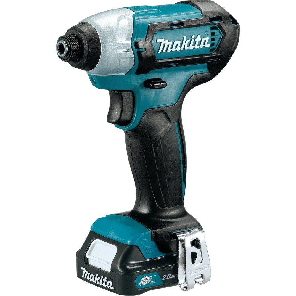 Makita 12V max CXT Lithium-Ion 14 in. Cordless Impact Driver Kit with (2) Batteries 2.0Ah Charger Hard Case DT03R1