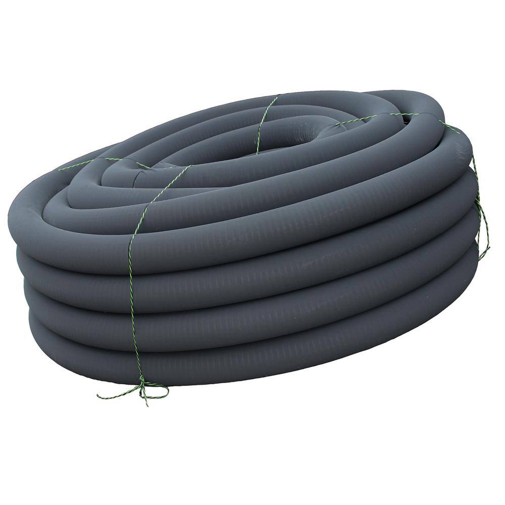 Advanced Drainage Systems 4 in. x 100 ft. Singlewall Perforated Drain Pipe with Filter Sock 04730100BS