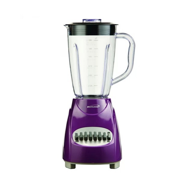 Brentwood 12 speed Blender plastic Jar purple