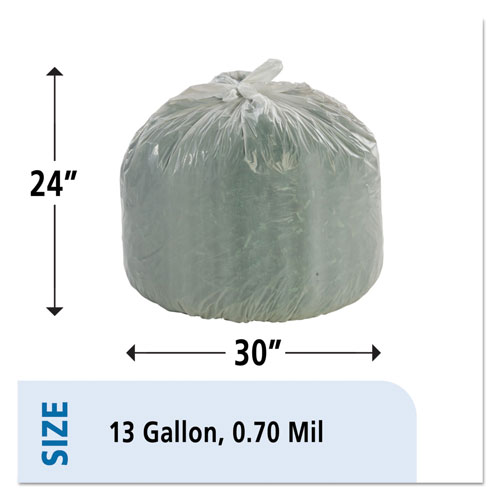 Stout Controlled Life-Cycle Plastic Trash Bags | 13 gal， 0.7 mil， 24