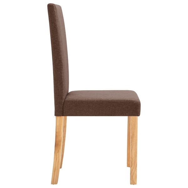 Dining Chairs 4 pcs Brown Fabric