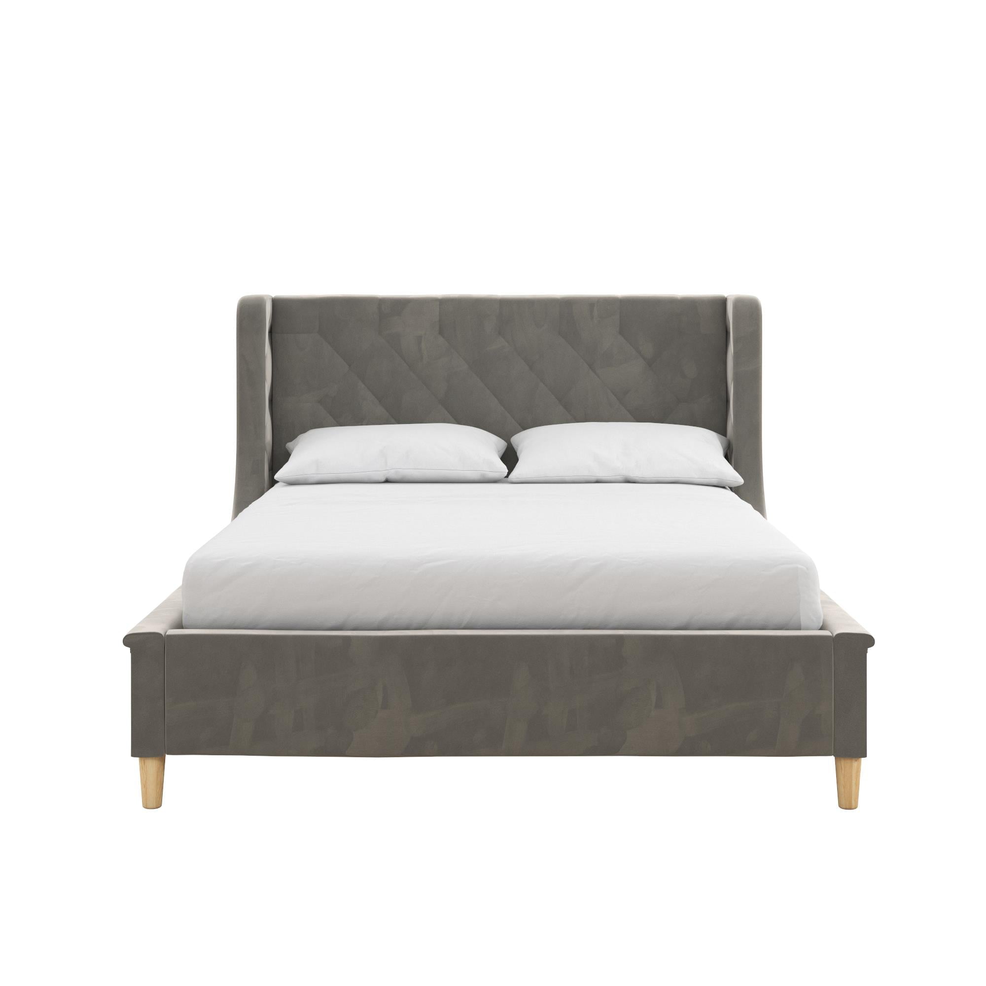 Little Seeds Monarch Hill Ambrosia Kids' Full Upholstered Bed, Gray Velvet