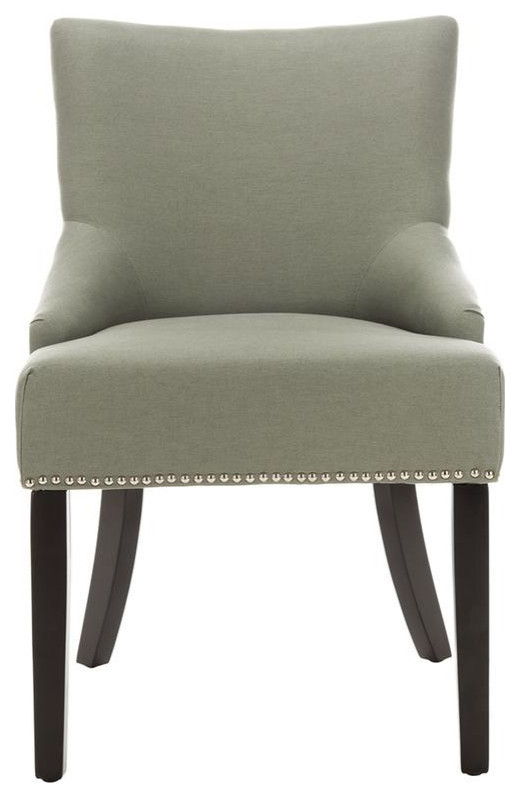 Miles 19 quotH Side Chair  Set of 2  Silver Nail Heads Sea Mist   Transitional   Dining Chairs   by V.S.D Furniture  Houzz