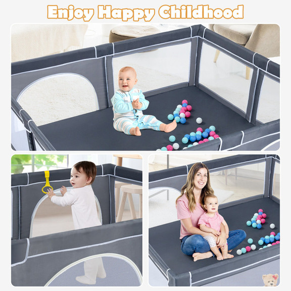 Costway 20751839 Large Infant Baby Playpen Safety ...