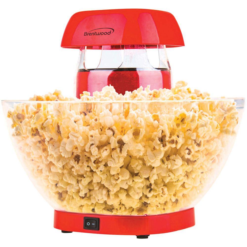 Brentwood Appliances 1200-Watt 196 oz. Red Hot-Air Popcorn Machine PC-490R