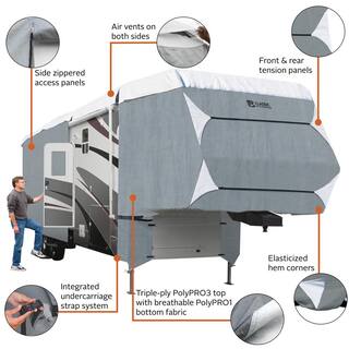 Classic Accessories PolyPro3 498 in. L x 102 in. W x 126 in. H 5th Wheel Cover 75063