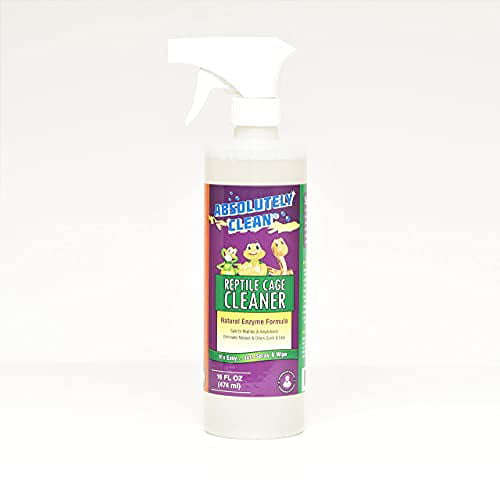 Absolutely Clean Amazing Reptile and Amphibian Terrarium Cleaner and Deodorizer - Just Spray/Wipe - Safely and Easily Removes Reptile and Amphibian Messes - USA Made