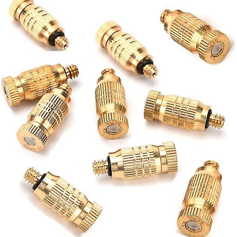 10 Pcs High Pressure Spray Misting Nozzle Atomizing Nozzle For Landscaping Cooling 0.006inch Orific