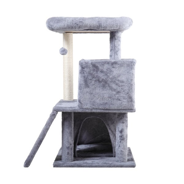 Double-layer cat Tree with cat house and ladder