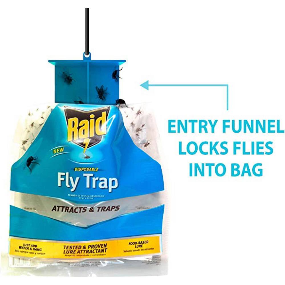 Raid Disposable Fly Trap (3-Pack) FLYBAG-RAID