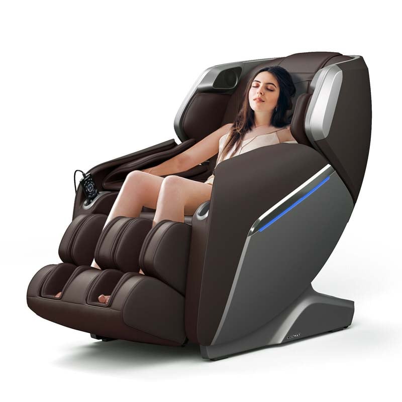 SL Track Full Body Massage Chair Zero Gravity Massage Recliner with LED Mood Lights