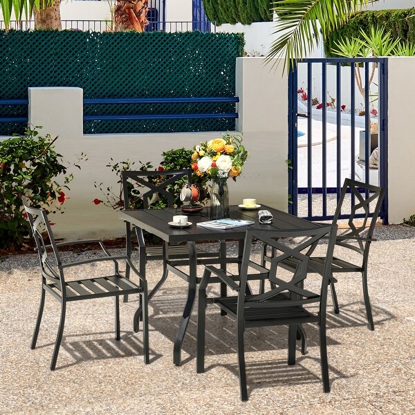 Nuu Garden Outdoor 5Piece Iron Dining Set