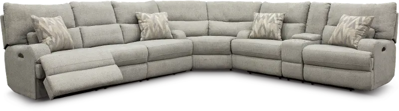 Brindle Gray Power Reclining Sectional