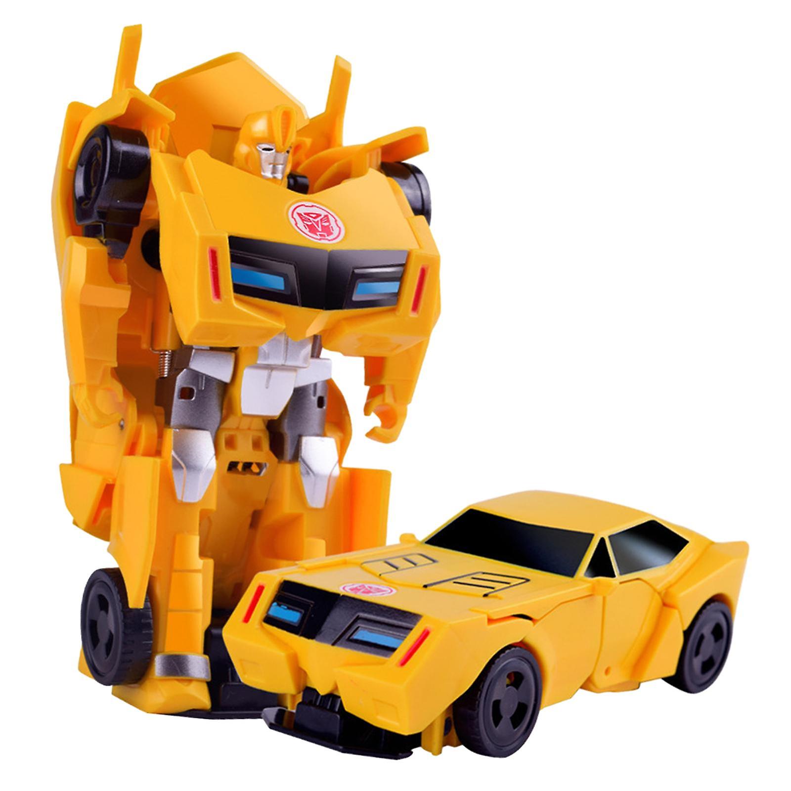 Deformed Car Robot Toys Construction Toys For Girls Boys Kids Birthday Gifts Yellow