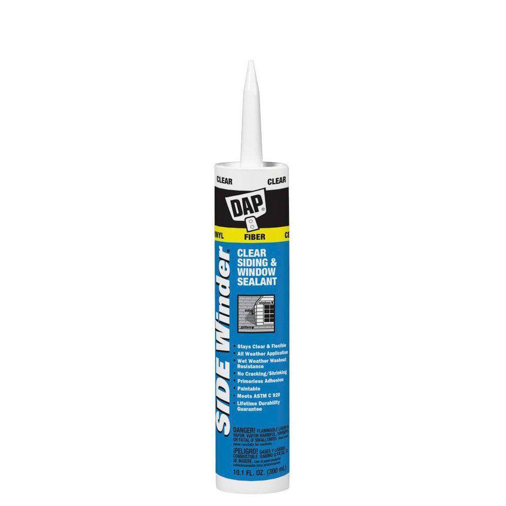 DAP Sidewinder 10.1 oz. Clear ExteriorInterior Polymer Window Door and Siding Sealant (12-Pack) 7079800816