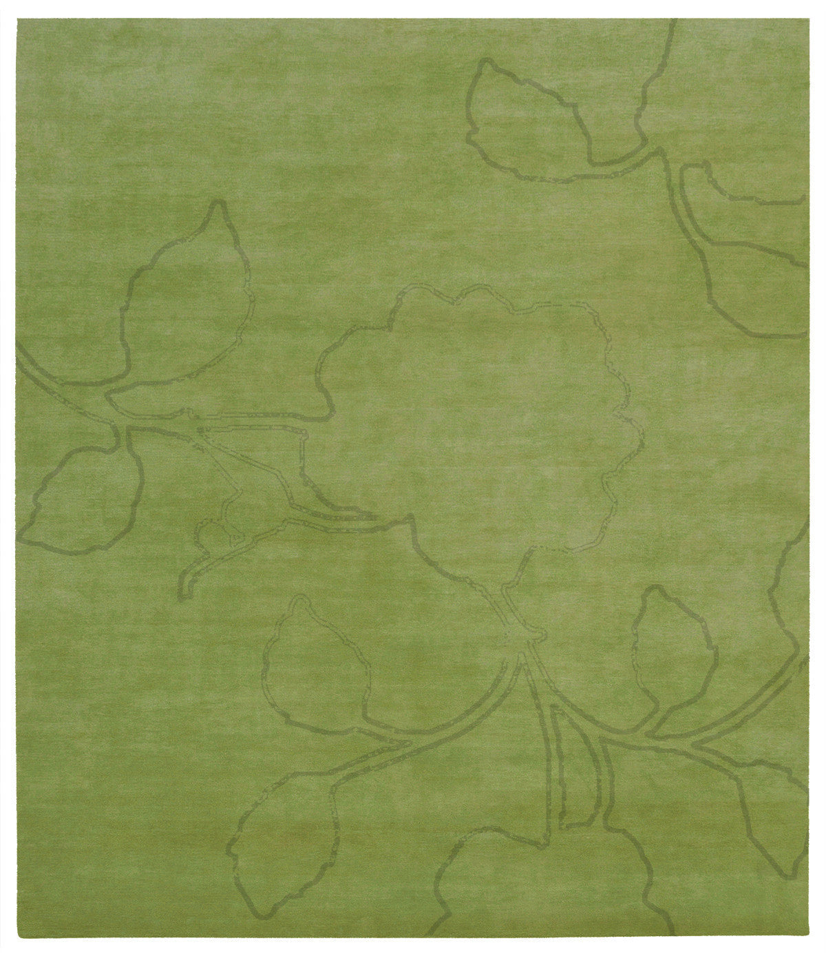 Bellagio Ruby Hand Knotted Rug in Green design by Second Studio