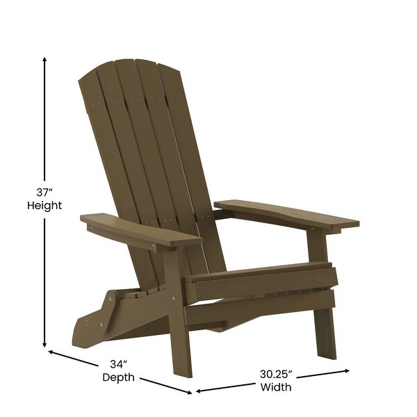 Polyresin Folding Adirondack Indoor/Outdoor Patio Chair (Set of 4)