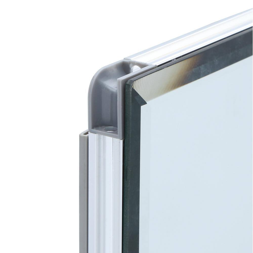 Pegasus 36 in. W x 26 in. H Frameless Recessed or Surface-Mount Bi-View Bathroom Medicine Cabinet with Beveled Mirror SP4585