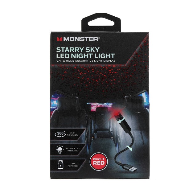 Monster Starry Sky Led Usb Lights Red