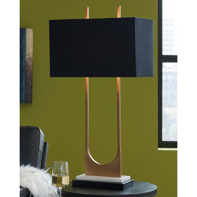 Malana Table Lamp Brass Signature Design By Ashley