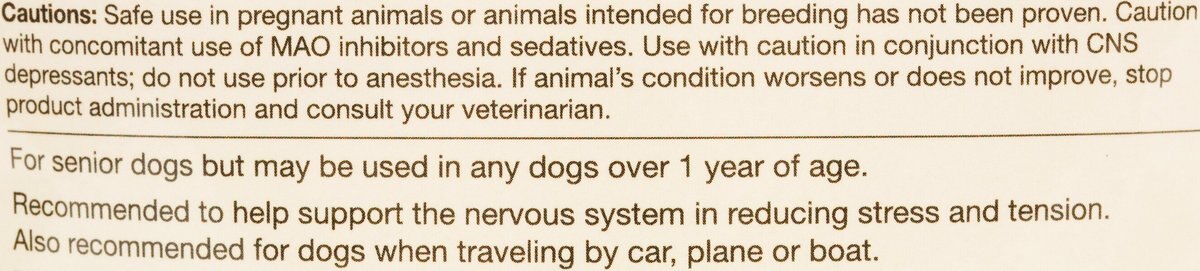 NaturVet Senior Wellness Quiet Moments Calming Aid Chamomile， Passion Flower and L-Tryptphan Plus Melatonin Dog Supplement