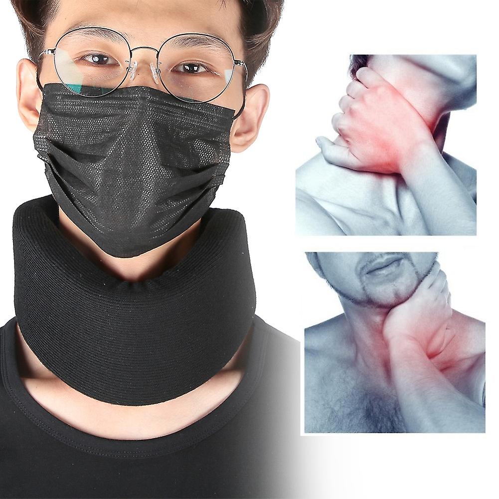 Black Sponge Neck Brace Protection Cervical Collar Support Pain Relief For Outdoor Fitness(s)