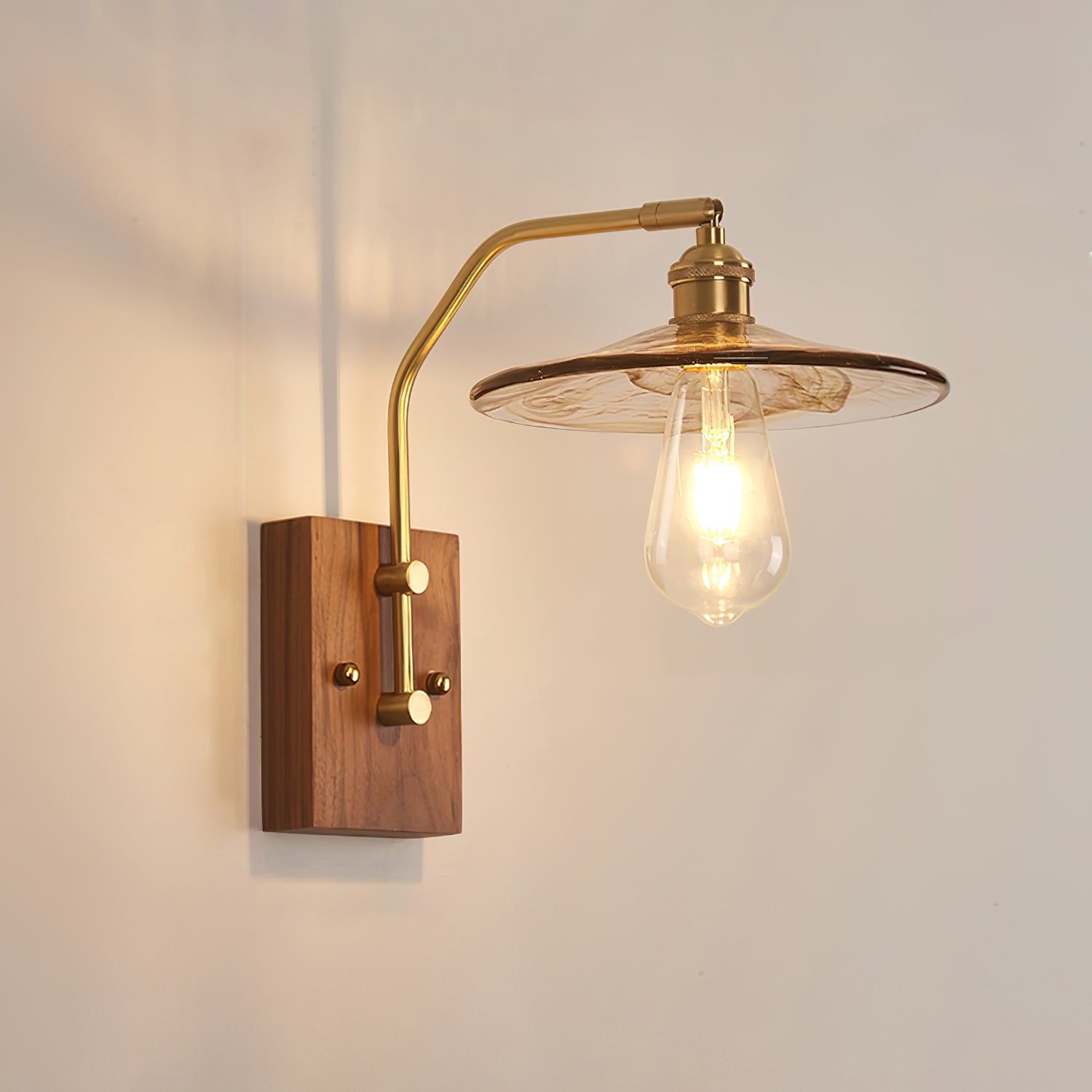 Heritage Walnut Wall Lamp