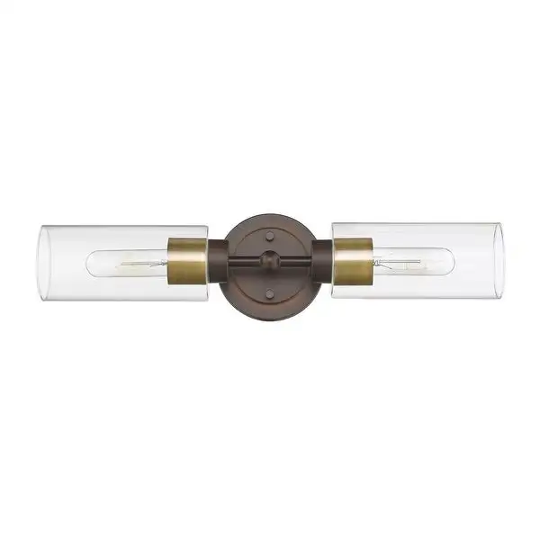 Copper Grove Goris 2-light Bronze and Brass Vanity/ Sconce Light