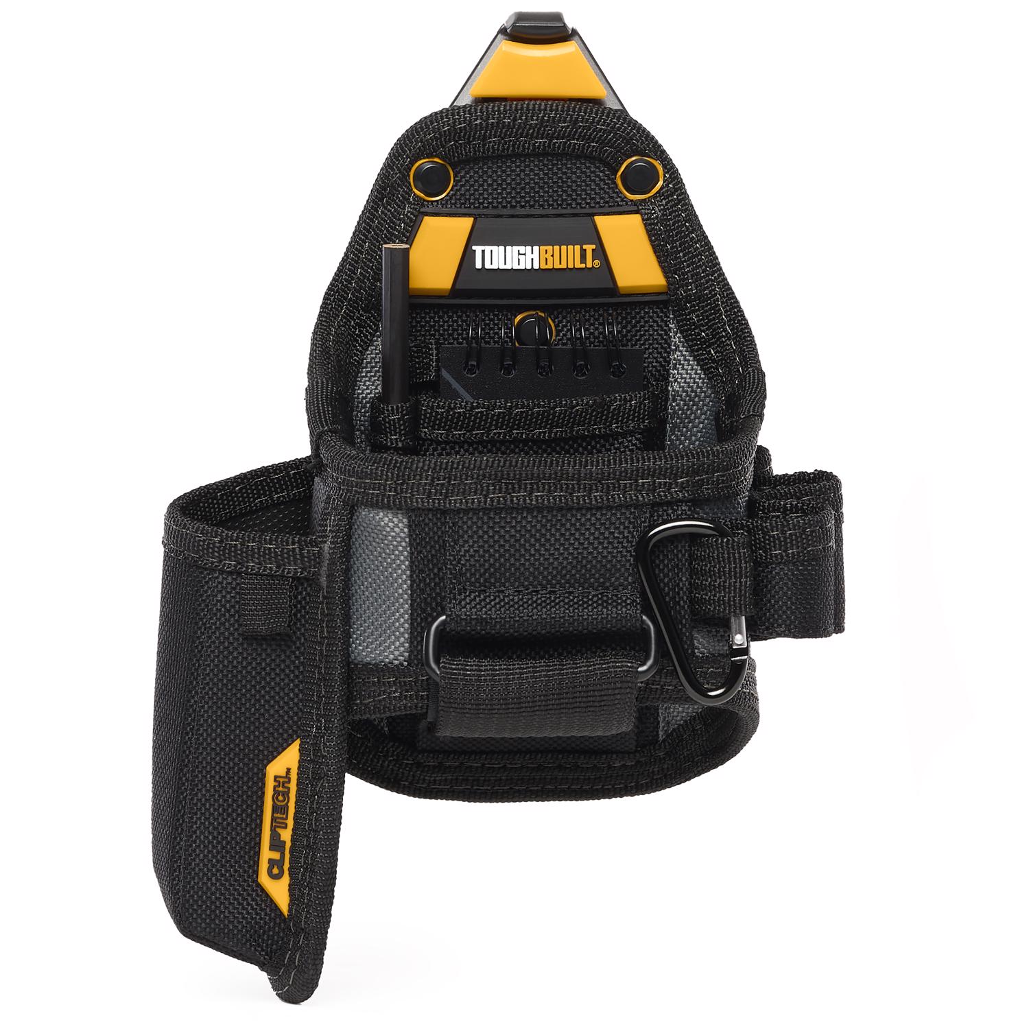 ToughBuilt 7 in. W X 9 in. H Polyester Tape Measure/All Purpose Pouch Tool Bag 7 pocket Black 1 pc