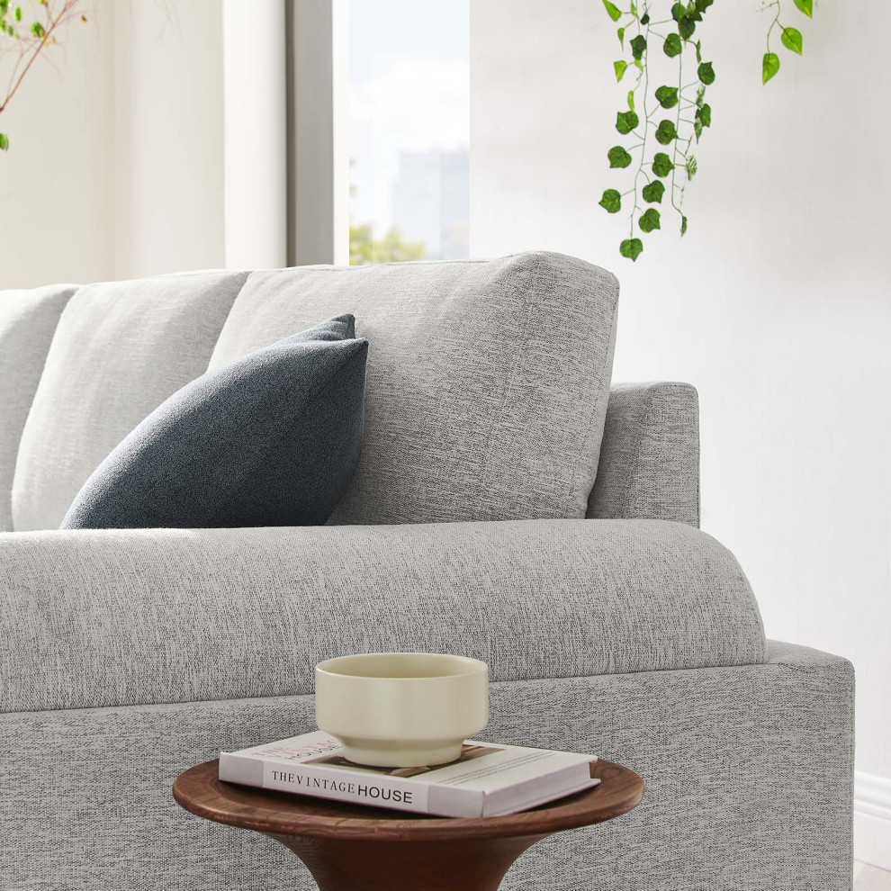 Oasis Upholstered Fabric Sofa   Light Gray   Transitional   Sofas   by First of a Kind USA Inc  Houzz