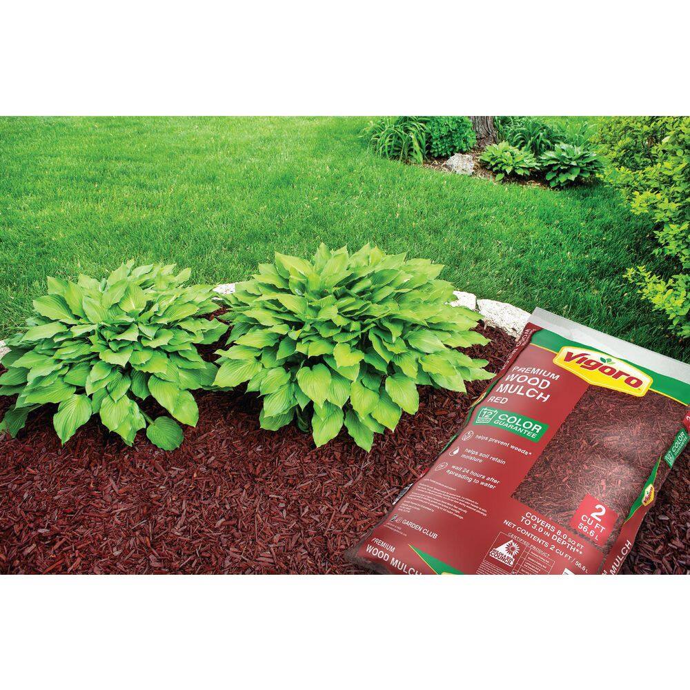 Vigoro 2 cu. ft. Bagged Premium Red Wood Mulch 480978