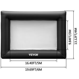 VEVOR 24 ft. Inflatable Movie Screen Inflatable Projector Screen for Outside with 360-Watt Air Blower for Outdoor Movie Use TYPMCQSDFJM000001V1