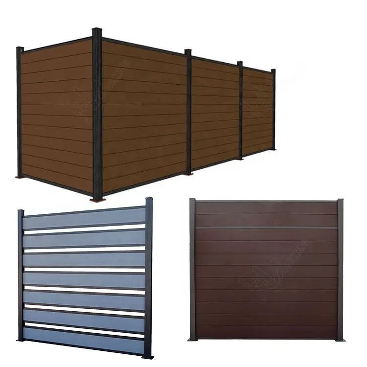 New design WPC grating fences and gates for houses waterproof wpc fence panel outdoor