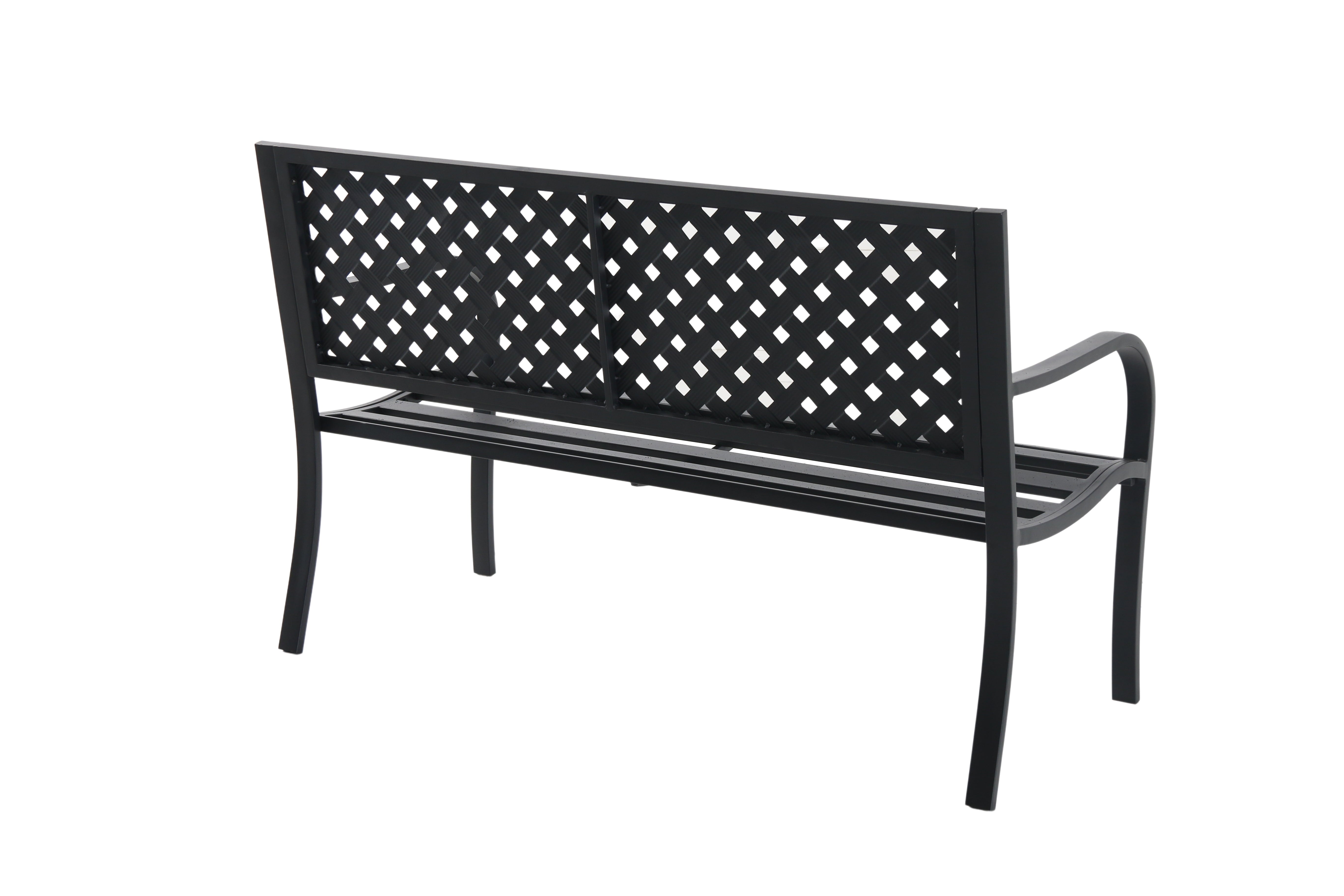 Mainstays Outdoor Durable Steel Bench - Black