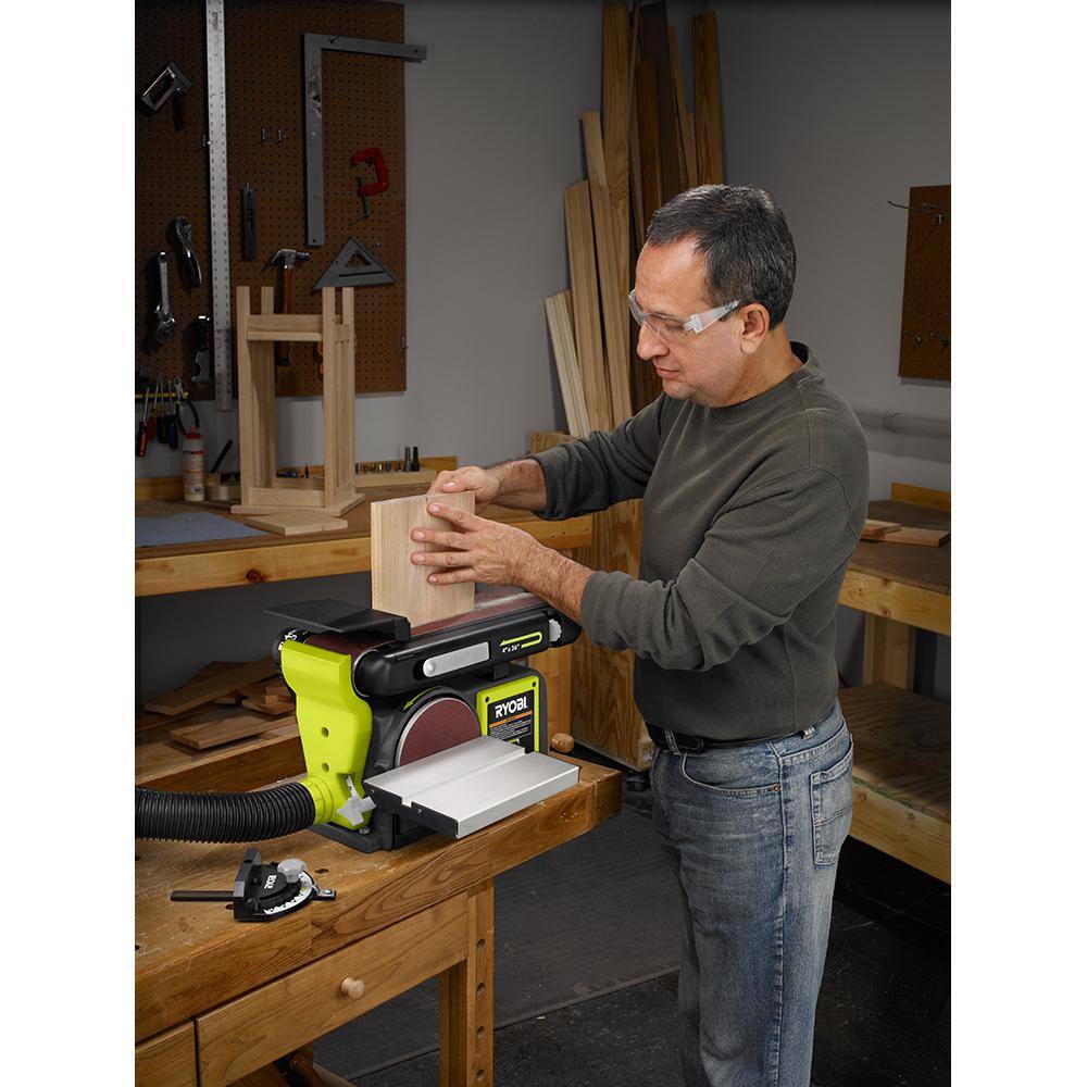 RYOBI Corded 4 in x 36 in. Belt and 6 in. Disc Sander BD4601G