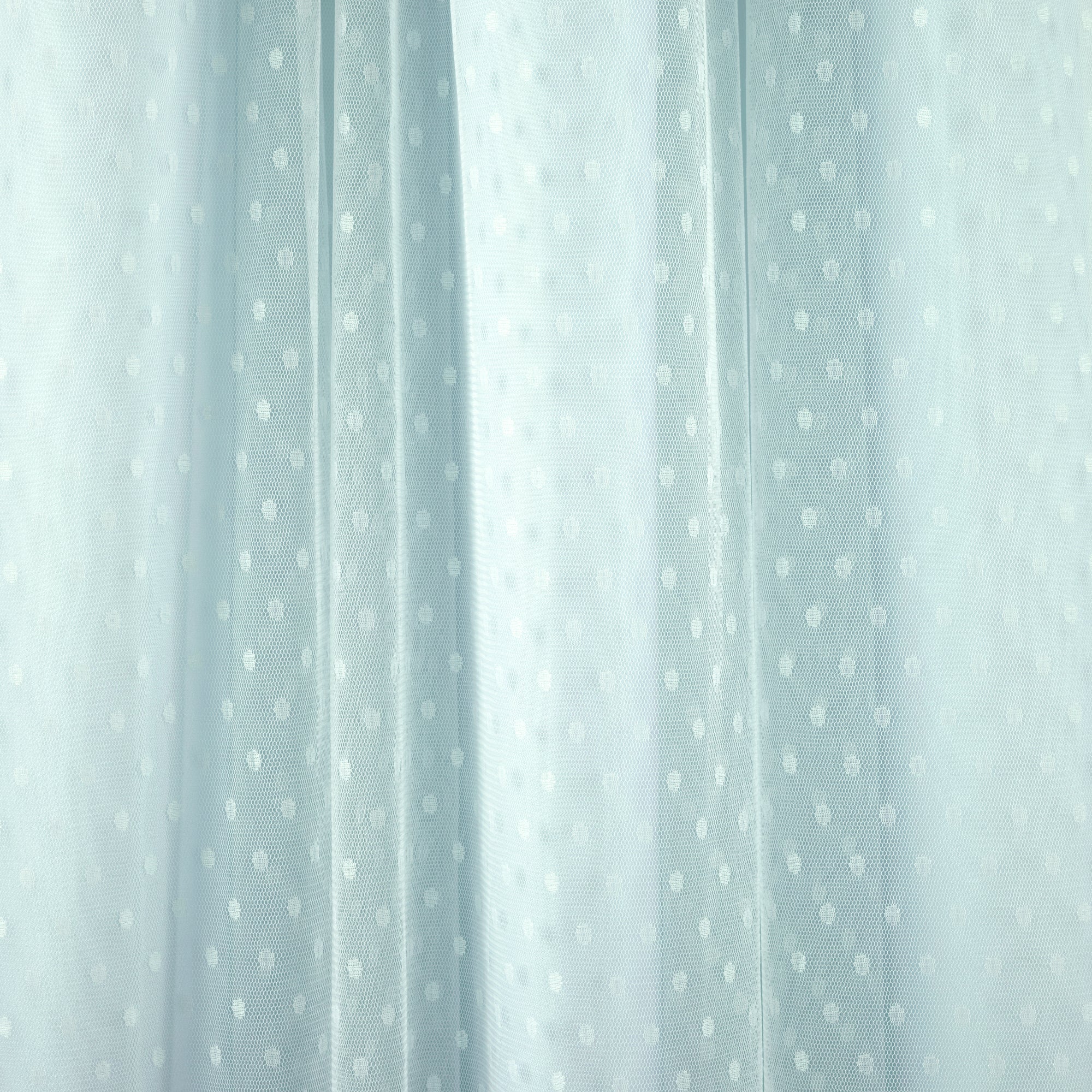 Cottage Polka Dot Sheer Window Curtain Panel Set