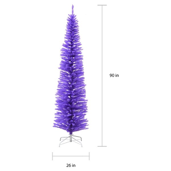 National Tree Company 7.5 ft. Lavender Color Slim Tree Decoration