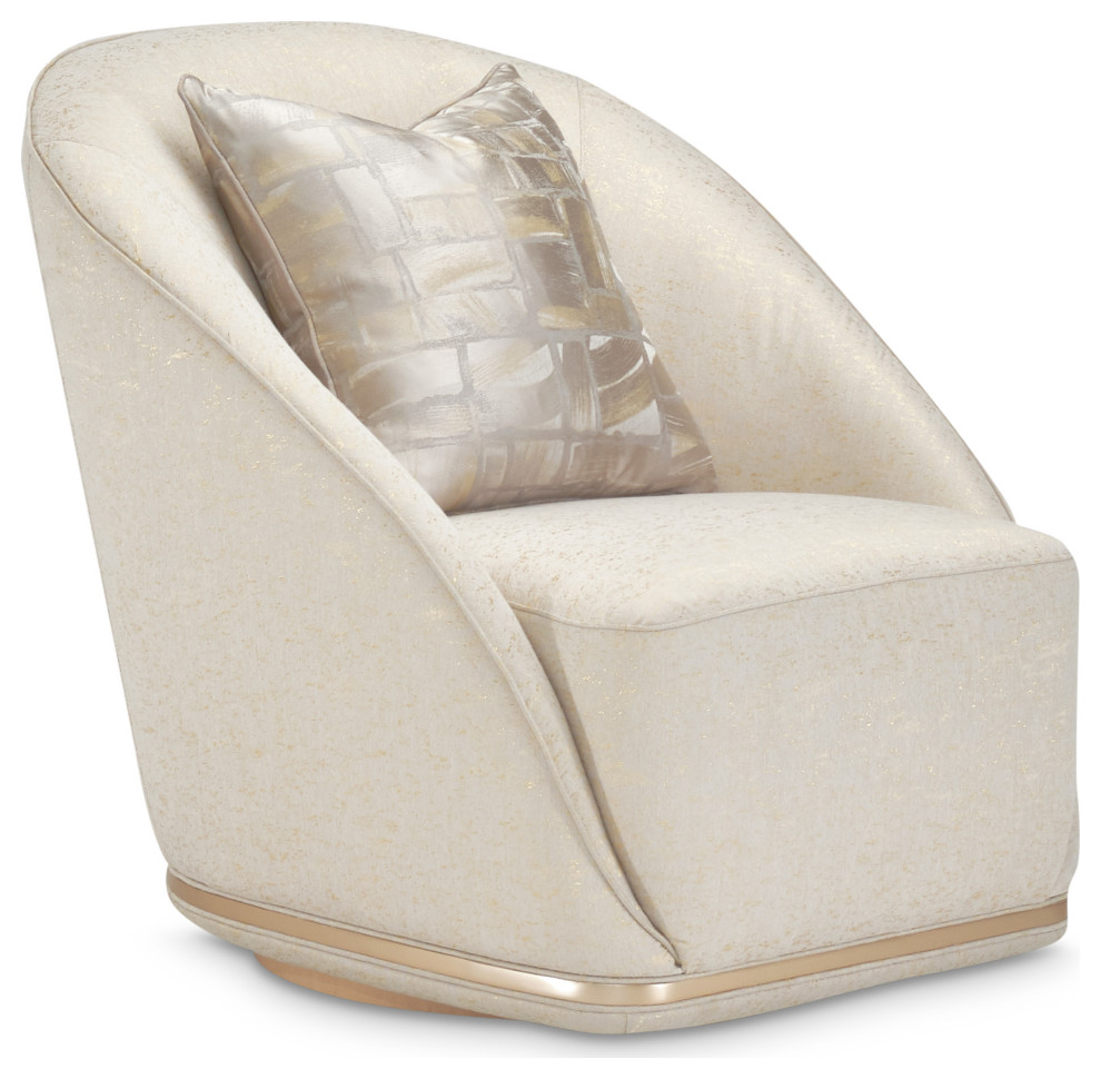 La Rachelle Swivel Chair   Gold Rush/Champagne   Contemporary   Armchairs And Accent Chairs   by HedgeApple  Houzz