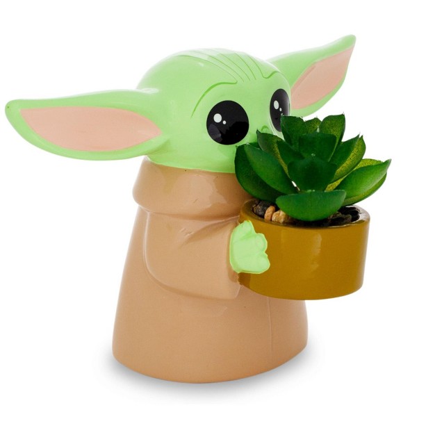 Easysfind 4 Inch Mini Planter With Artificial Succulent