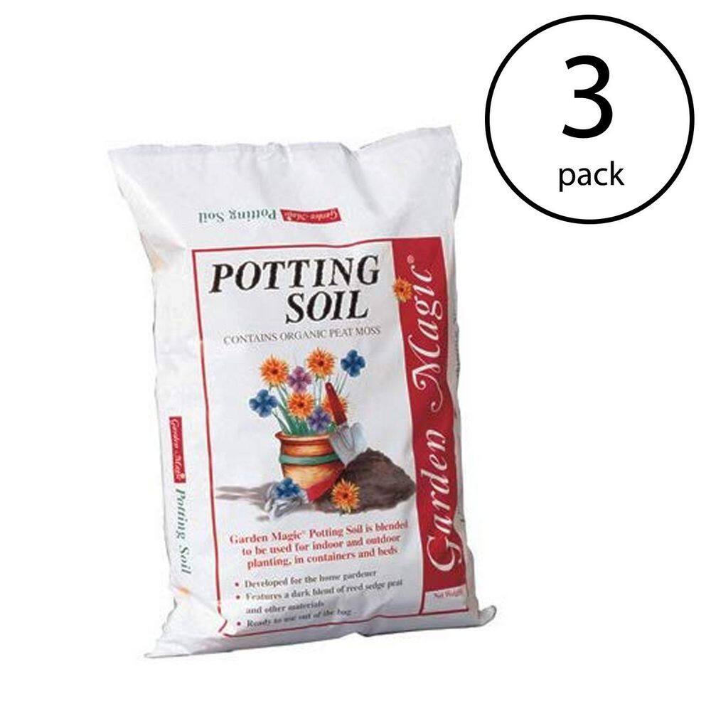 40 lbs. Garden Magic Planting Potting Top Soil Blend Bag (3-Pack) 3 x 5540