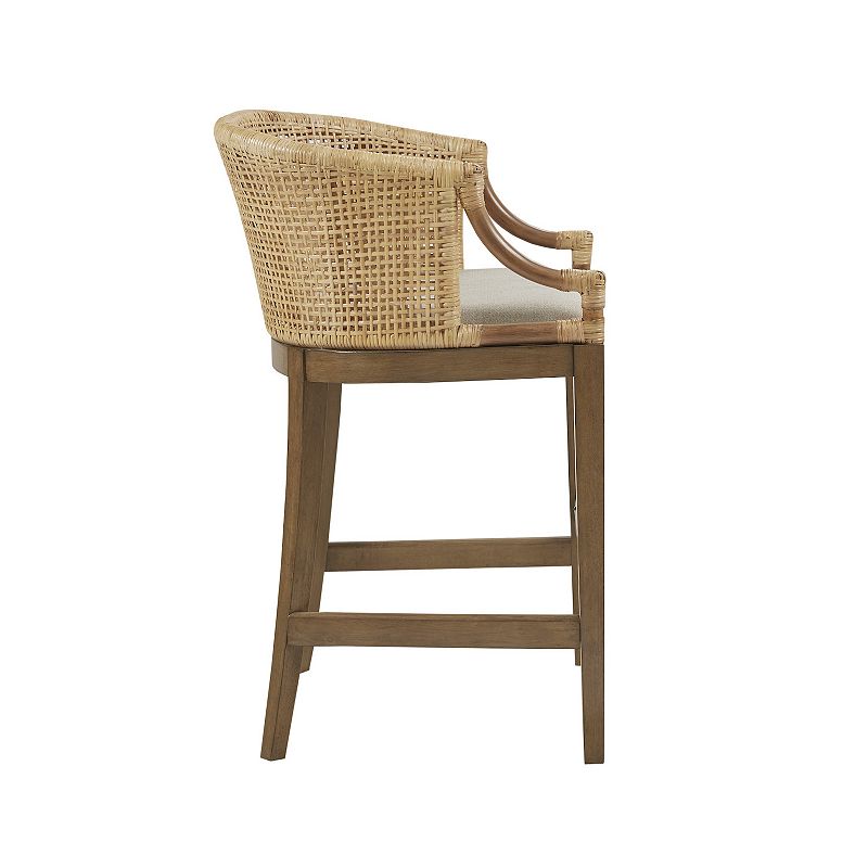 Martha Stewart Playa 25 Handcrafted Rattan Counter Stool