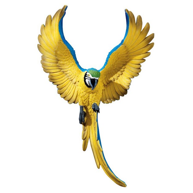 Design Toscano Phineas The Flapping Macaw Bird Wall Sculpture