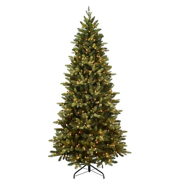 Puleo International 7.5 ft. PreLit Slim Westford Spruce Artificial Christmas Tree