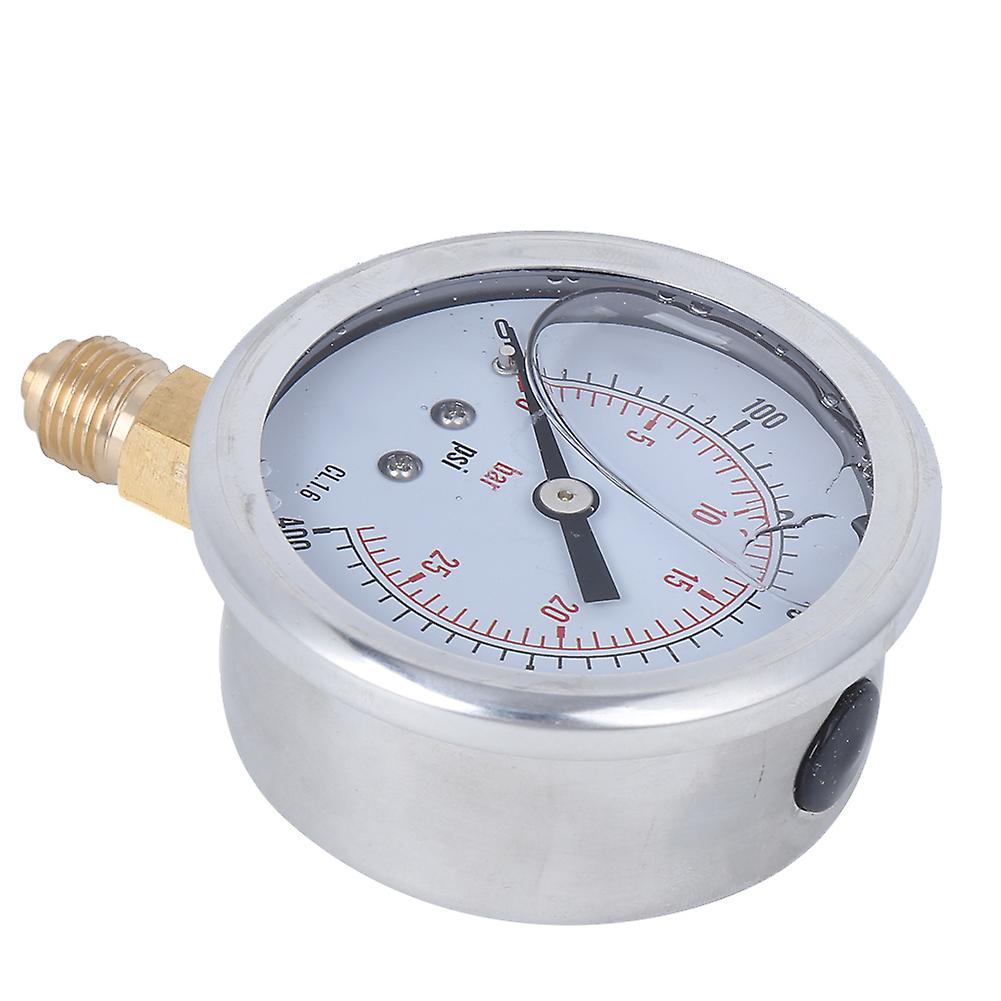 Ts Pgg604-25bar 1/4bsp Y60 High Accuracy Oil Filled Pressure Gauge Meter 0-25bar 0-400psi